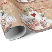 Gingerbread Man Christmas Village Name ラッピングペーパー (ロールコーナー)