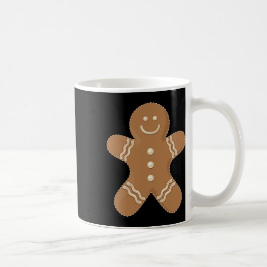 Gingerbread Man Cookie Biscuit Fun Food Christmas  コーヒーマグカップ (右)