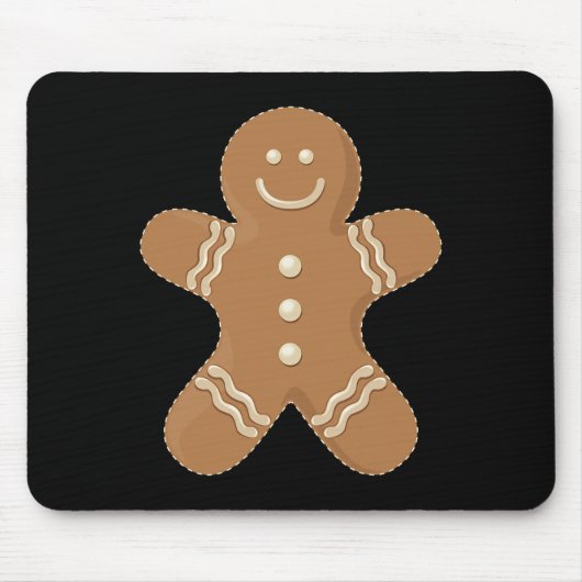 Gingerbread Man Cookie Biscuit Fun Food Christmas  マウスパッド (正面)