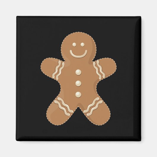 Gingerbread Man Cookie Biscuit Fun Food Christmas  マグネット (正面)