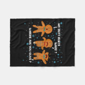 Gingerbread Man Cookie My Butt Hurts Funny Christm フリースブランケット (正面(横))