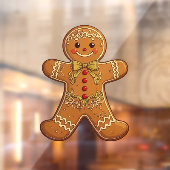 Gingerbread Man Cookies Cute Christmas ウィンドウサイン (シート2)