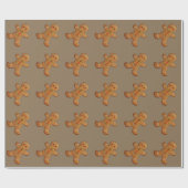 Gingerbread Man Cookies Cute Christmas ラッピングペーパー (フラット)