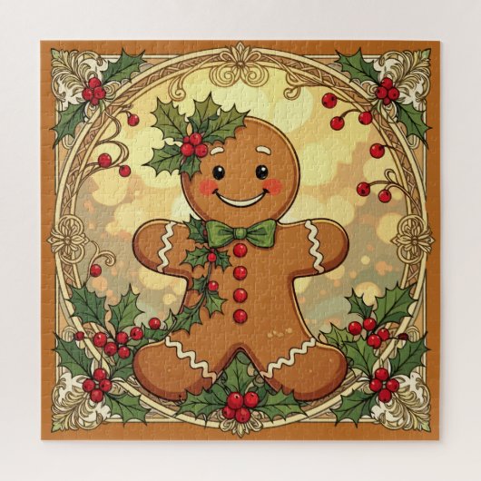 Gingerbread Man Cookies Festive Christmas ジグソーパズル (縦)