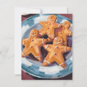 Gingerbread Man Cookies | Merry Christmas シーズンカード (正面)