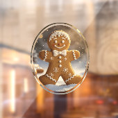 Gingerbread Man Cookies Whimsical Christmas ウィンドウサイン (シート2)