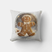Gingerbread Man Cookies Whimsical Christmas クッション (正面)