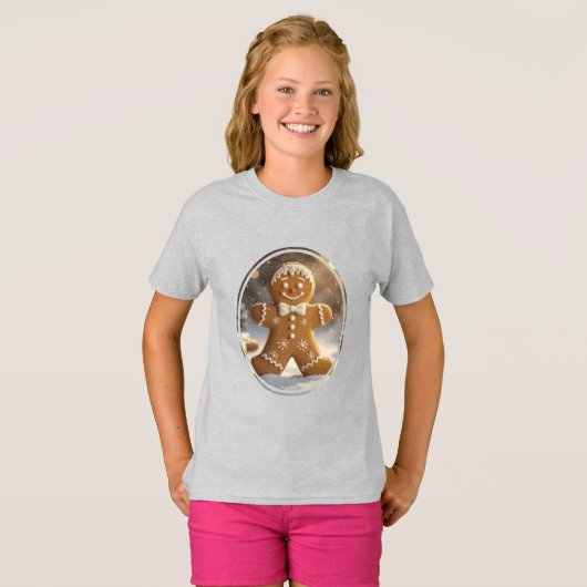 Gingerbread Man Cookies Whimsical Christmas Tシャツ (正面フル)