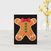 Gingerbread Man Costume Funny For Halloween Christ カード (黄色い花)