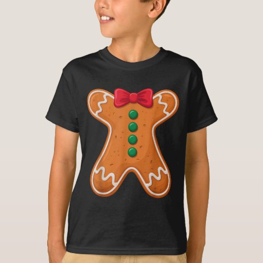 Gingerbread Man Costume Funny For Halloween Christ Tシャツ (正面)