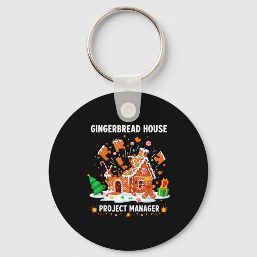 Gingerbread Man Costume, Gingerbread House Project キーホルダー (正面)