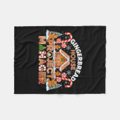 Gingerbread Man Costume, Gingerbread House Project フリースブランケット (正面(横))