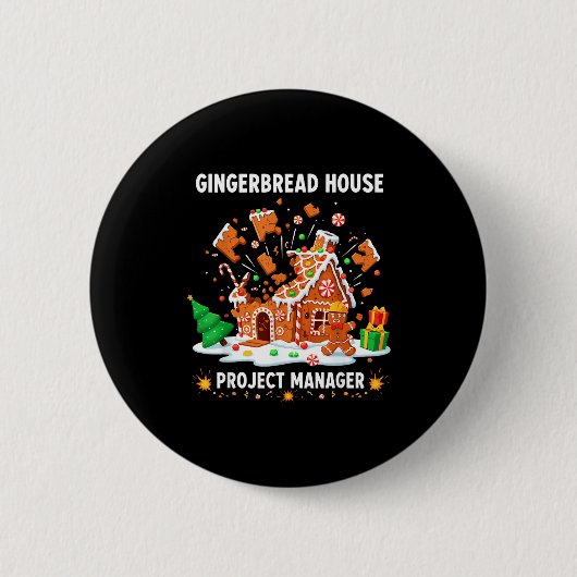 Gingerbread Man Costume, Gingerbread House Project 缶バッジ (正面)