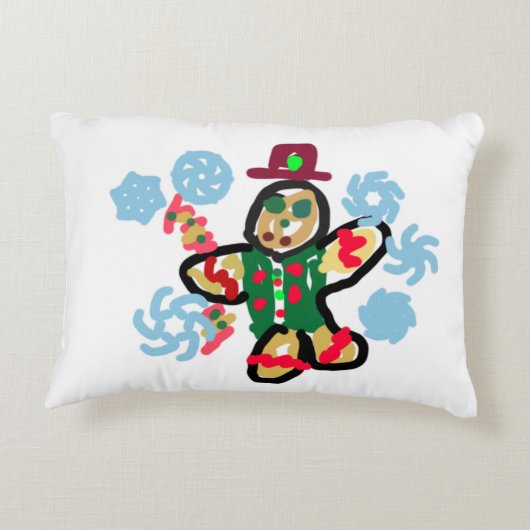 Gingerbread man dance アクセントクッション (裏面)