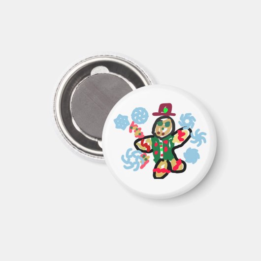 Gingerbread man dance マグネット (正面/裏面)