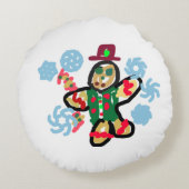 Gingerbread man dance ラウンドクッション (裏面)