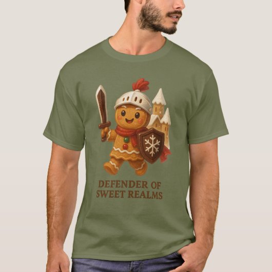 Gingerbread Man - Defender of the Realm Christmas  Tシャツ (正面)