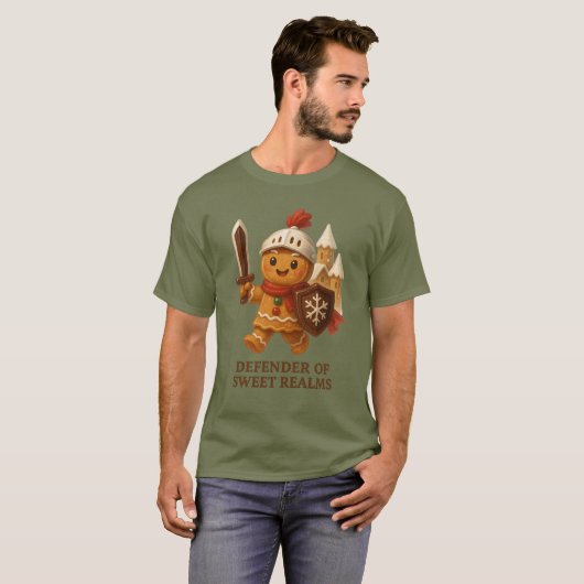 Gingerbread Man - Defender of the Realm Christmas Tシャツ (正面フル)