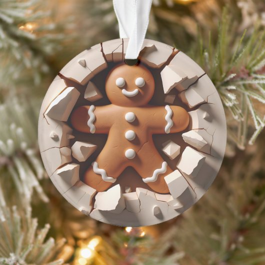 Gingerbread Man Double-Sided Holiday Ornament オーナメント (ツリー)