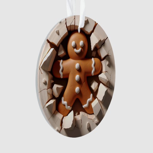 Gingerbread Man Double-Sided Holiday Ornament オーナメント (正面)