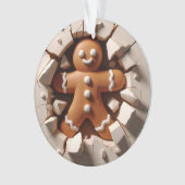 Gingerbread Man Double-Sided Holiday Ornament オーナメント (正面)
