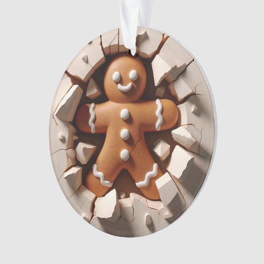 Gingerbread Man Double-Sided Holiday Ornament オーナメント (正面)