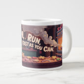 Gingerbread Man Escape ジャンボコーヒーマグカップ (正面右)