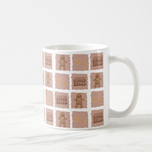 Gingerbread Man & Hearts Holiday Mug Design   コーヒーマグカップ (右)
