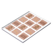 Gingerbread Man & Hearts Notebook Design ノートブック (左側)