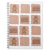 Gingerbread Man & Hearts Notebook Design ノートブック (正面)