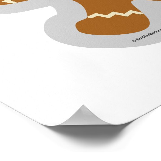 Gingerbread Man Making The Angel In The Snow ポスター (角)