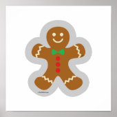 Gingerbread Man Making The Angel In The Snow ポスター (正面)