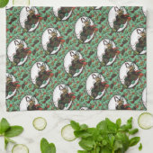 Gingerbread Man- Mint キッチンタオル (折り畳み)