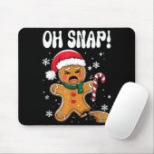 Gingerbread Man Oh Snap Christmas Funny Cookie Bak マウスパッド (マウス)