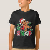 Gingerbread Man Oh Snap Christmas Funny Cookie Bak Tシャツ (正面)