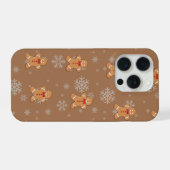 Gingerbread Man Phone Case – Cute Christmas Design iPhoneケース (裏面横)