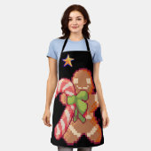 Gingerbread man, pixel art, pixelart  エプロン (着用した状態)