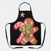 Gingerbread man, pixel art, pixelart  エプロン (正面)