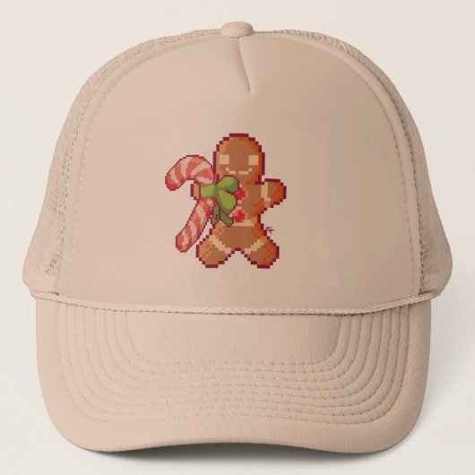 Gingerbread man. Pixelart, Pixel Art  キャップ (正面)