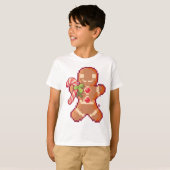 GingerBread man, pixelart, Pixel Art  Tシャツ (正面フル)