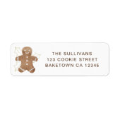 Gingerbread Man Return Address ラベル (正面)