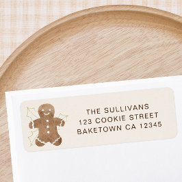 Gingerbread Man Return Address ラベル