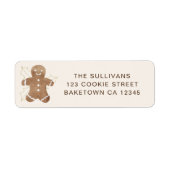 Gingerbread Man Return Address ラベル (正面)