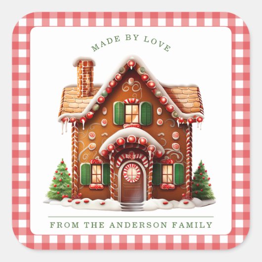 Gingerbread Man Sticker スクエアシール (正面)