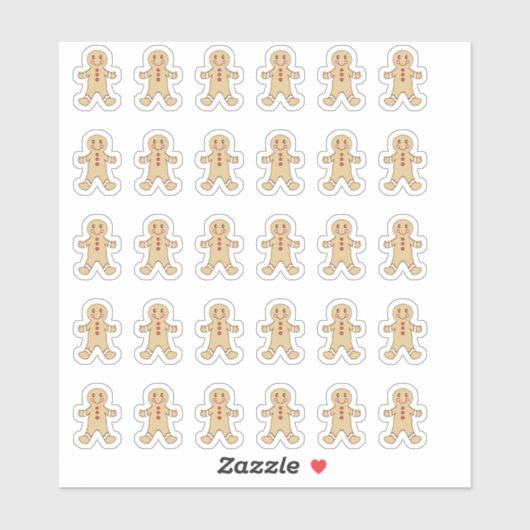 Gingerbread Man Stickers シール (シート)