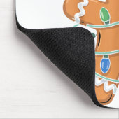 Gingerbread Man Tangled Christmas Lights  マウスパッド (コーナー)