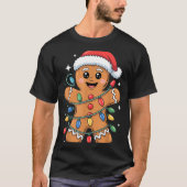 Gingerbread Man Tangled Christmas Lights  Tシャツ (正面)