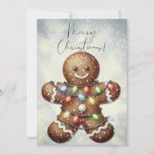 Gingerbread Man Winter Christmas シーズンカード (正面)