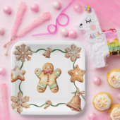 Gingerbread Man | Winter Christmas Plates ペーパープレート (パーティー)