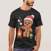 Gingerbread Marshmallow Roaster Camng Christmas  Tシャツ (正面)